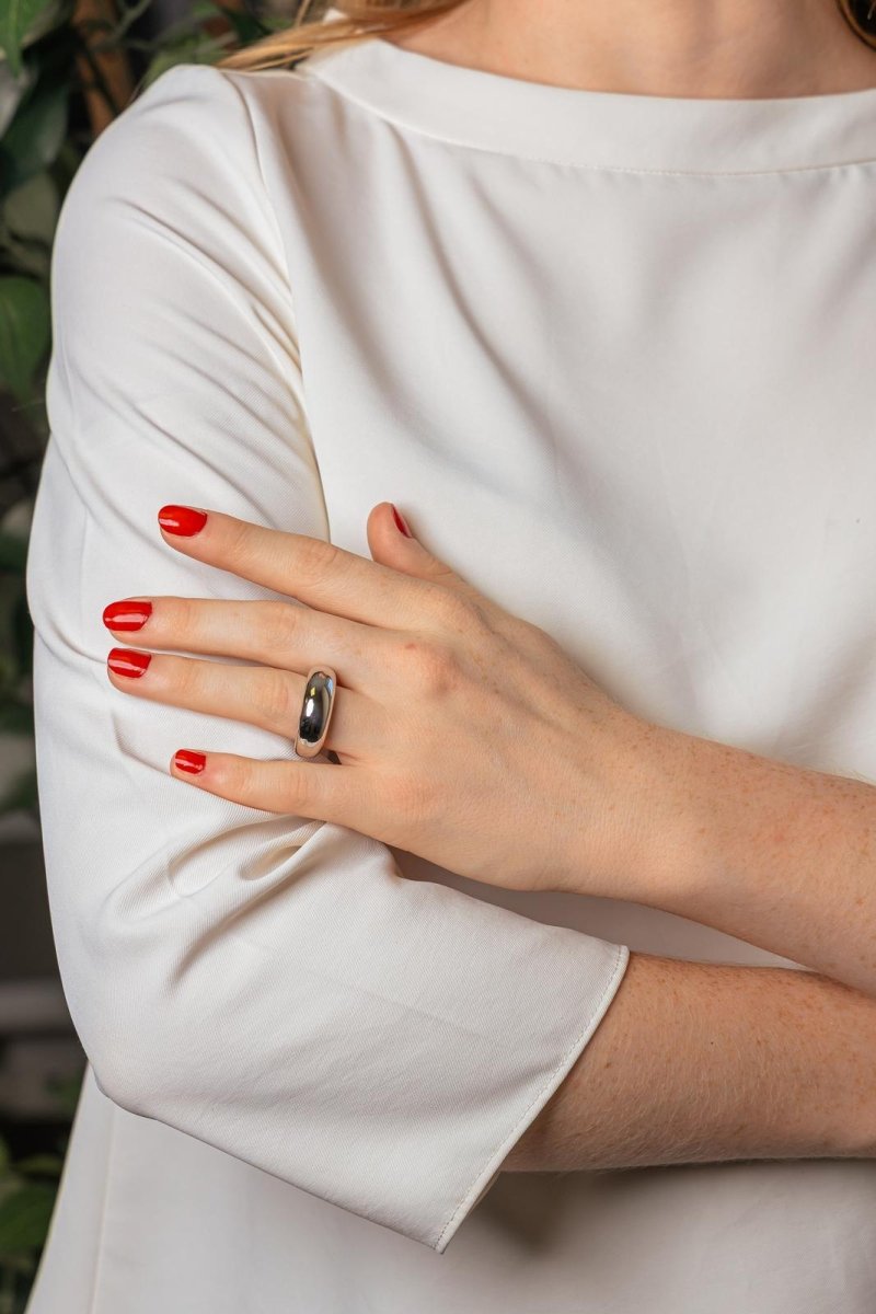 Chaumet Bague Jonc Or blanc - Castafiore