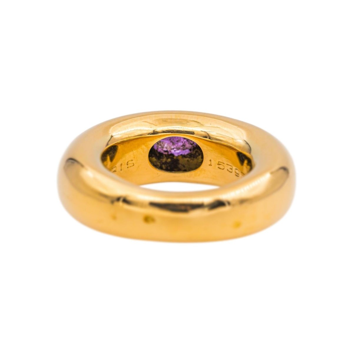 Chaumet Bague Jonc Or jaune Saphir Violet - Castafiore