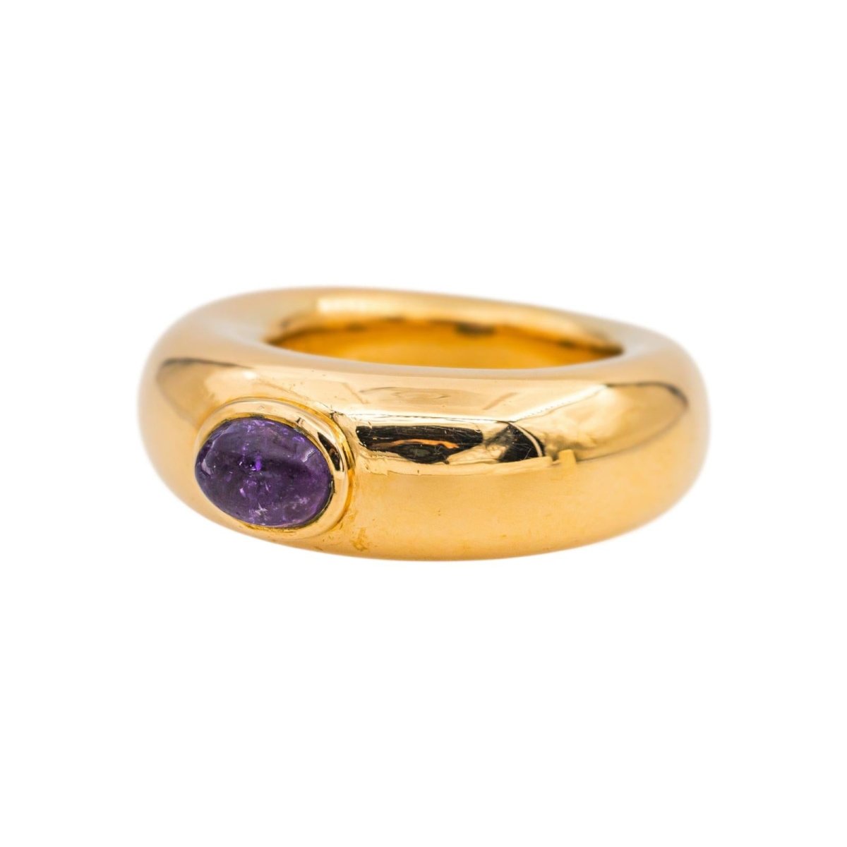 Chaumet Bague Jonc Or jaune Saphir Violet - Castafiore