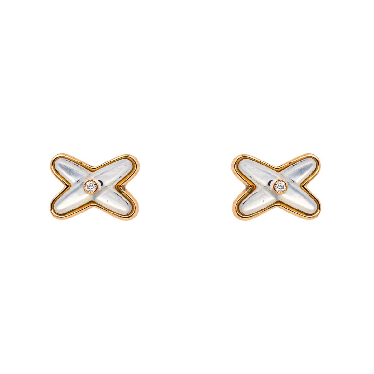 Chaumet Boucles d'oreilles Jeux de liens Or rose Diamant - Castafiore