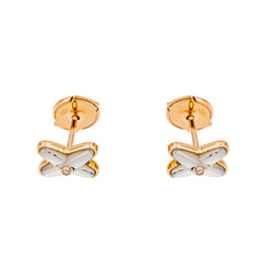 Chaumet Boucles d'oreilles Jeux de liens Or rose Diamant - Castafiore