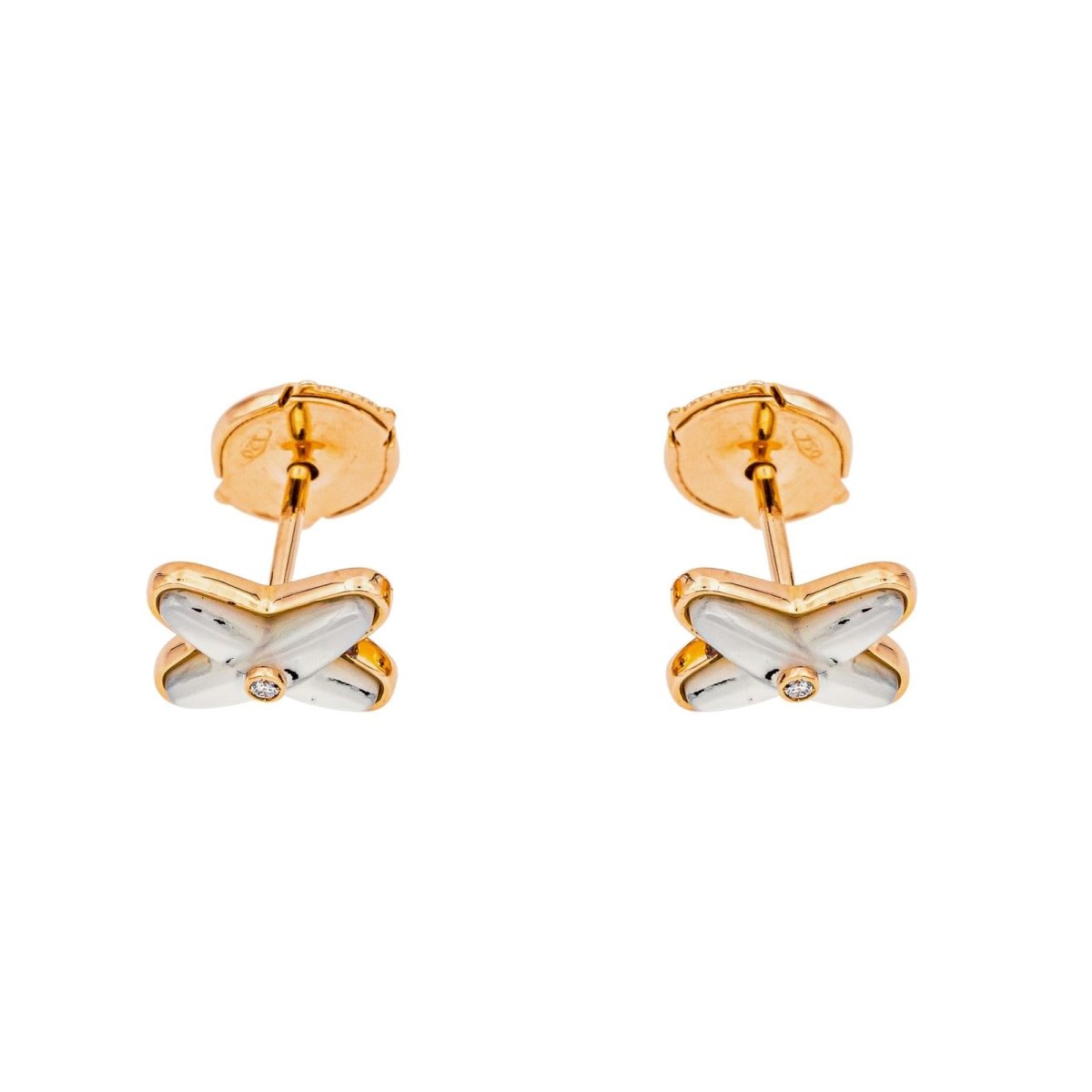 Chaumet Boucles d'oreilles Jeux de liens Or rose Diamant - Castafiore