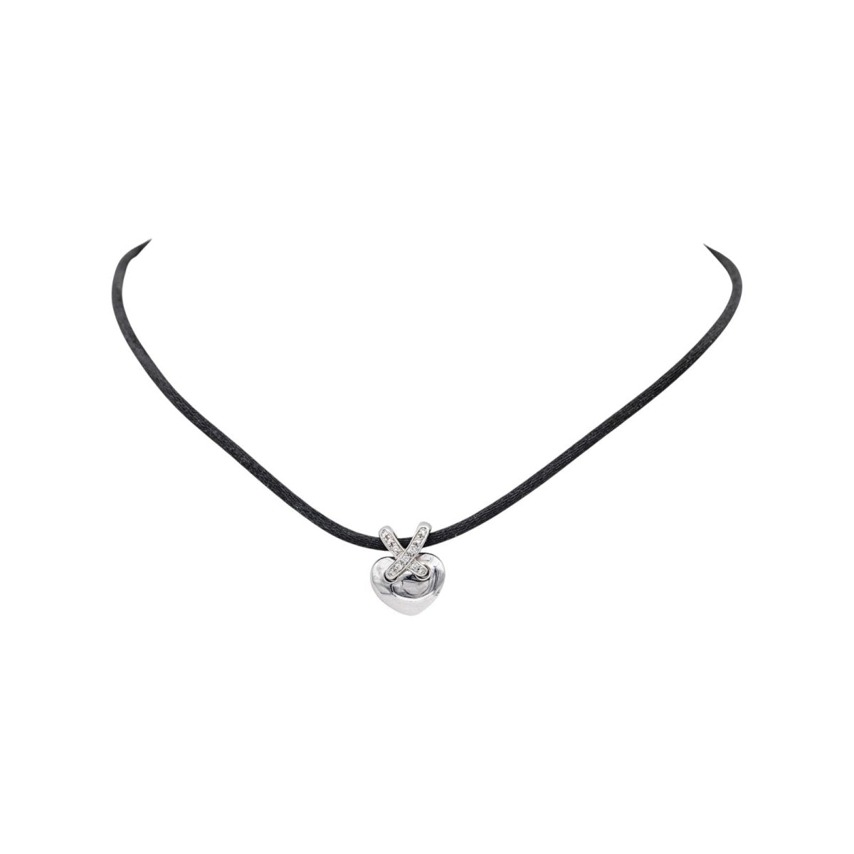 Chaumet Collier Pendentif Liens Or blanc Diamant - Castafiore