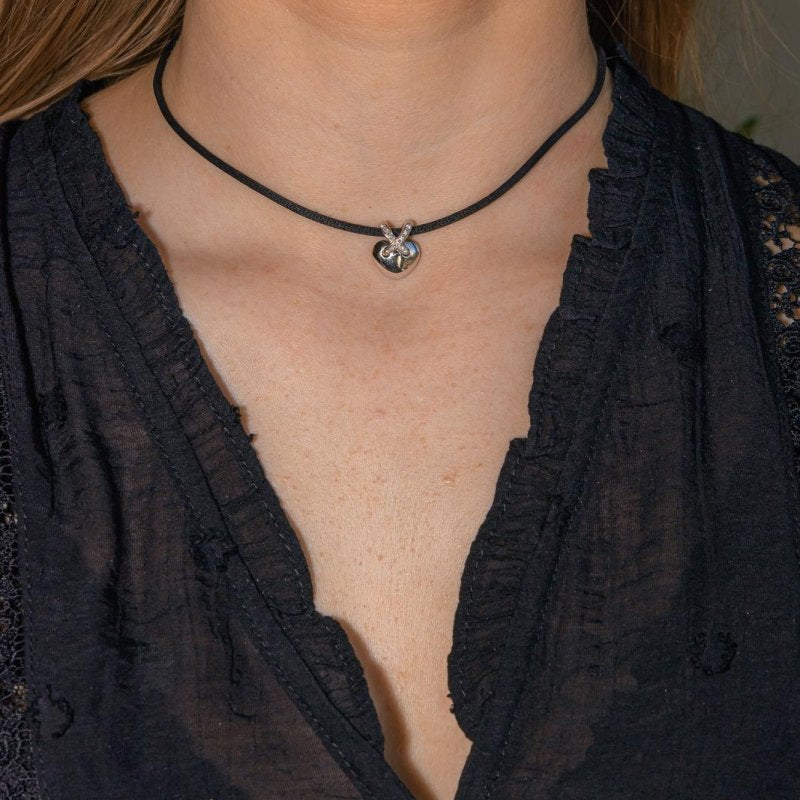 Chaumet Collier Pendentif Liens Or blanc Diamant - Castafiore