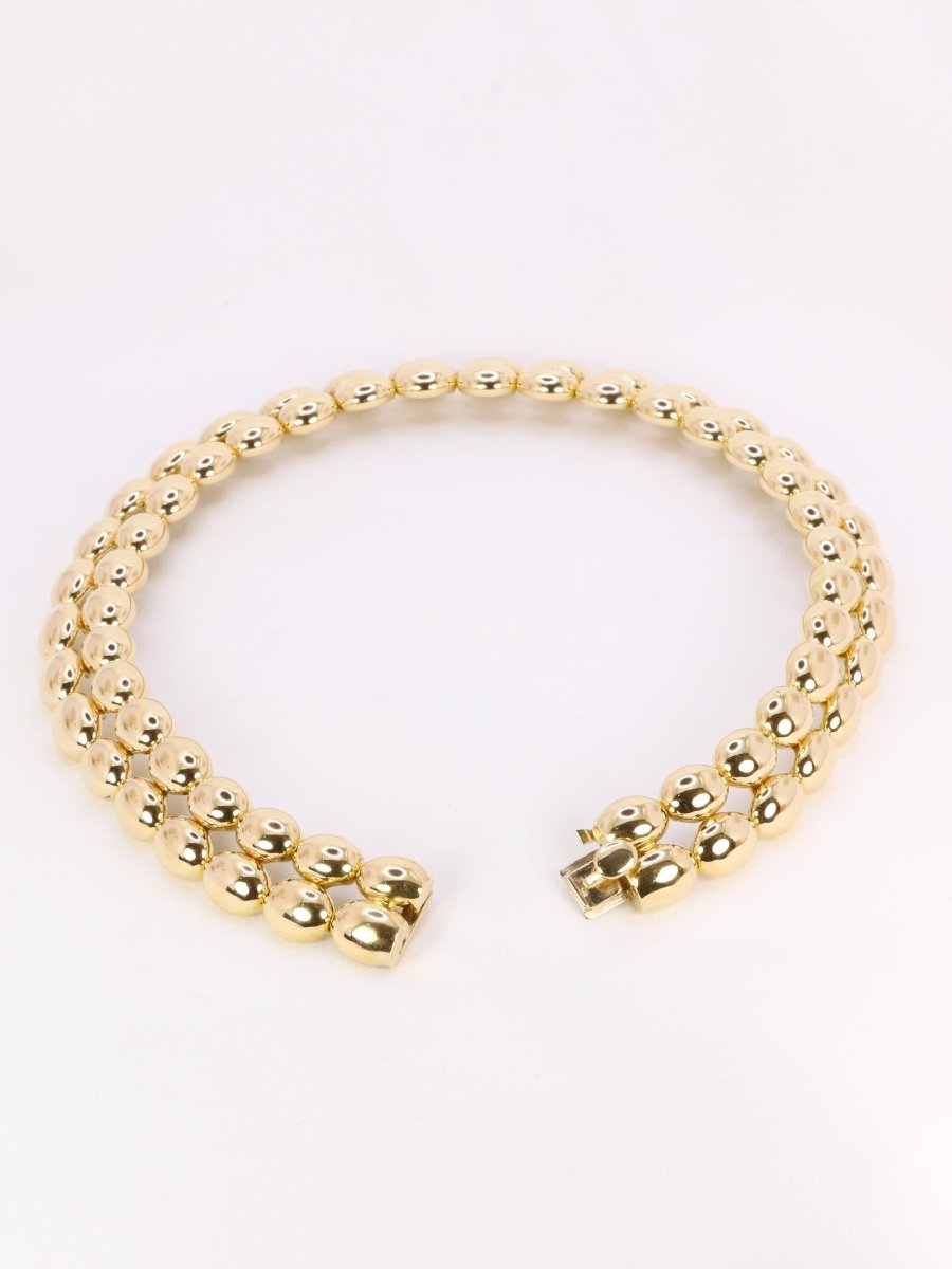 CHAUMET Collier vintage modèle Magellan double rang or jaune - Castafiore