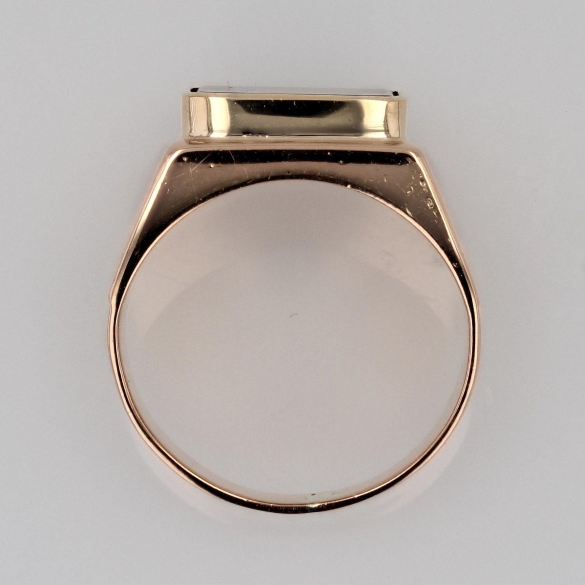 Chevalière ancienne or et jaspe sanguin - Castafiore