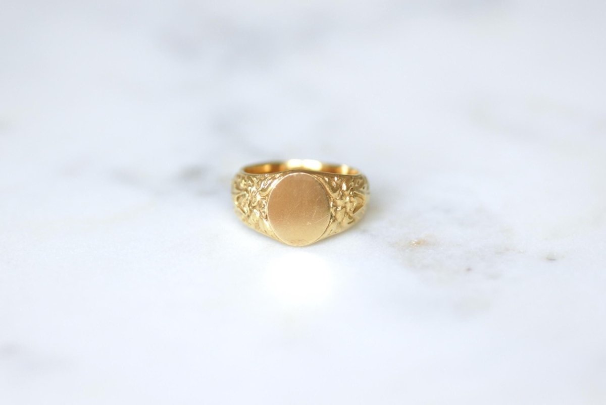 Chevalière Ancienne Tête de Faune en Or Jaune - Castafiore