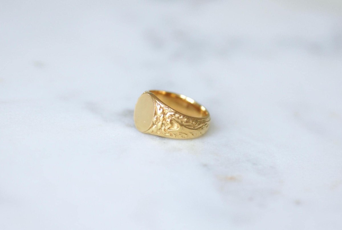 Chevalière Ancienne Tête de Faune en Or Jaune - Castafiore