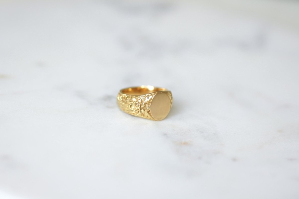 Chevalière Ancienne Tête de Faune en Or Jaune - Castafiore