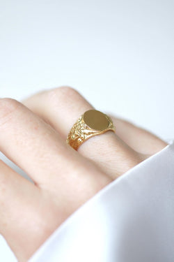 Chevalière Ancienne Tête de Faune en Or Jaune - Castafiore