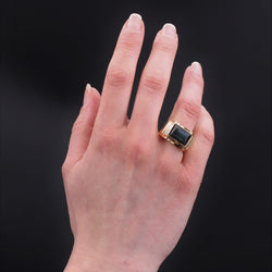 Chevalière en or et spectrolite - Castafiore