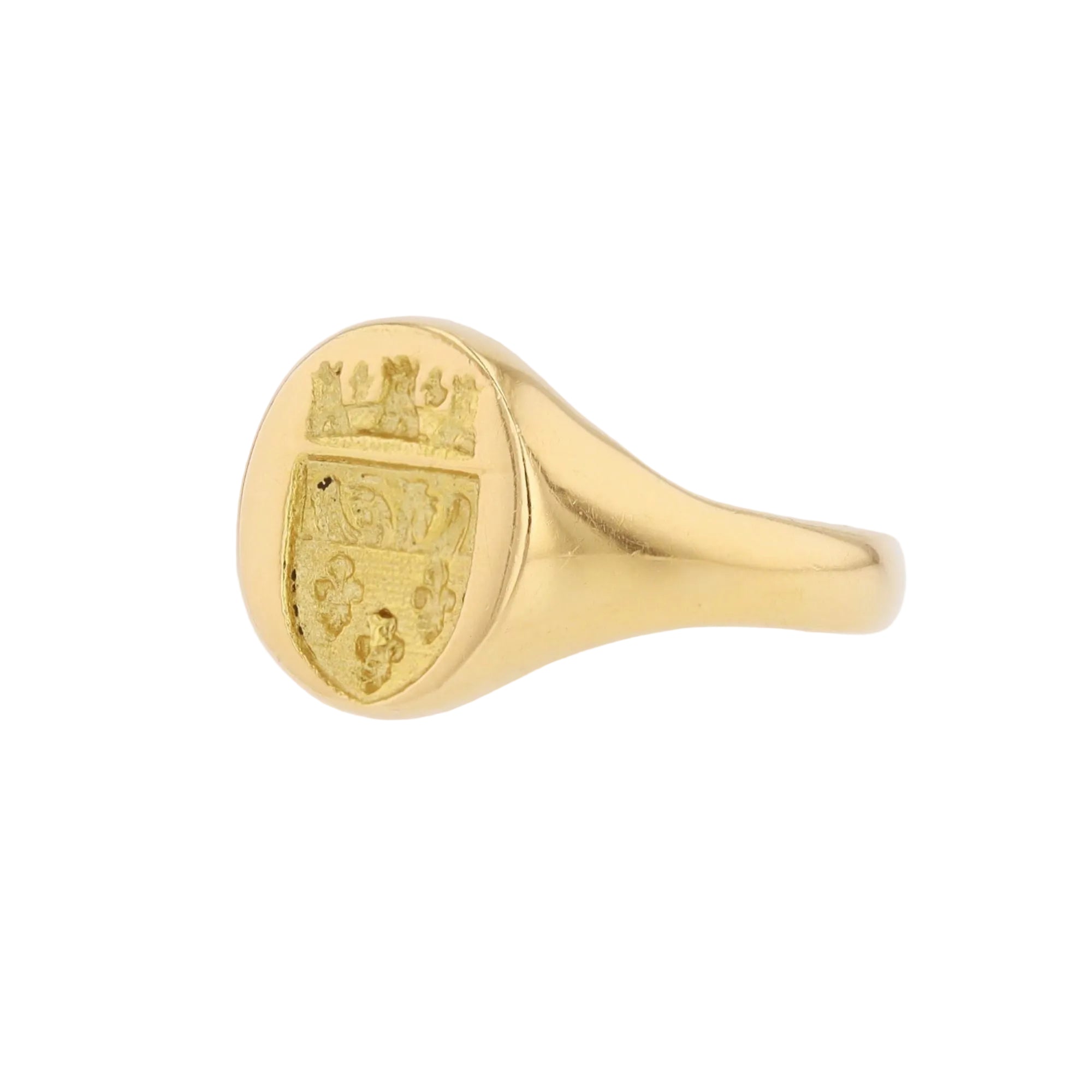 Women's signet ring yellow gold blazon