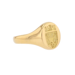 Women's signet ring yellow gold blazon
