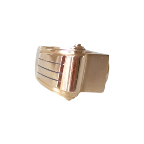 Chevalière Tank en or rose - Castafiore