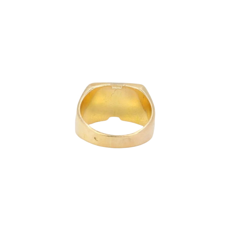 Chevalière vintage or plateau de diamants - Castafiore