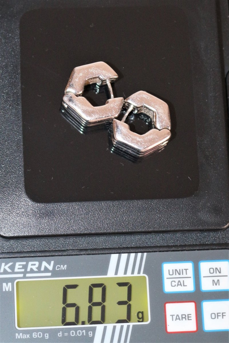 Chimento Boucles Pour Oreilles Percées Vintage En Or Blanc - Castafiore