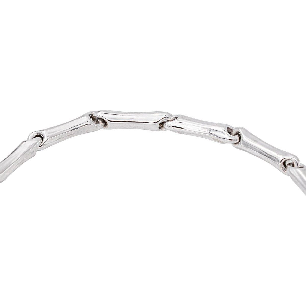 Chimento Bracelet Maille bâton Bamboo Or blanc - Castafiore