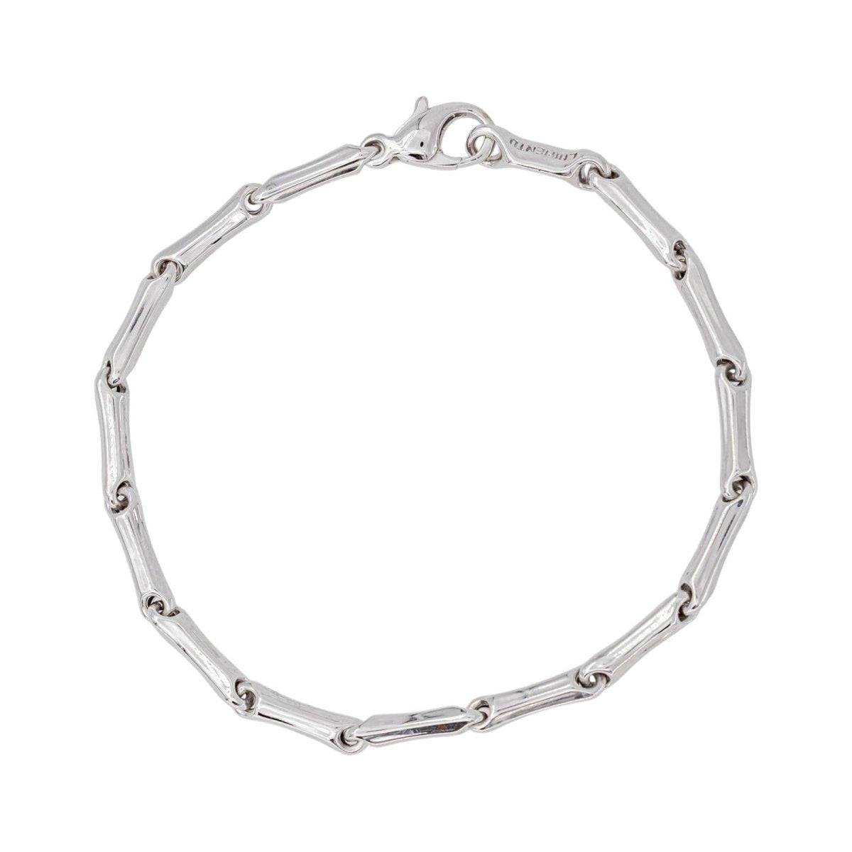 Chimento Bracelet Maille bâton Bamboo Or blanc - Castafiore