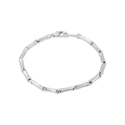 Chimento Bracelet Maille bâton Bamboo Or blanc - Castafiore