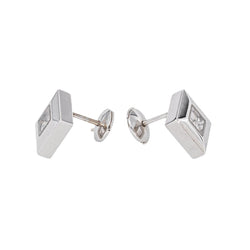 Chopard Boucles d'oreilles Happy diamonds Or blanc Diamant - Castafiore