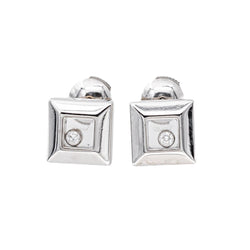Chopard Boucles d'oreilles Happy diamonds Or blanc Diamant - Castafiore