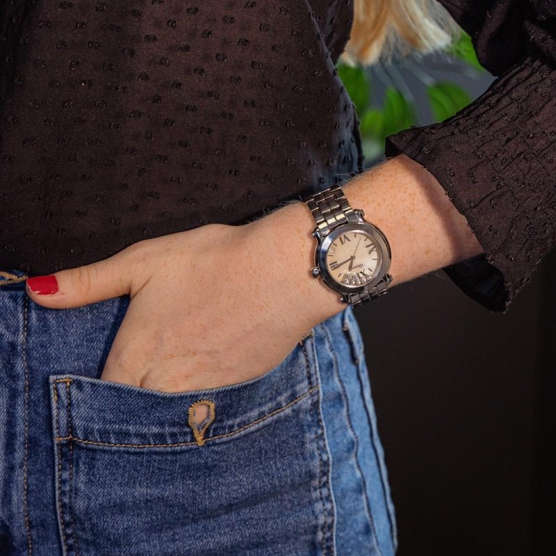 Chopard Montre Happy sport Acier Diamant - Castafiore
