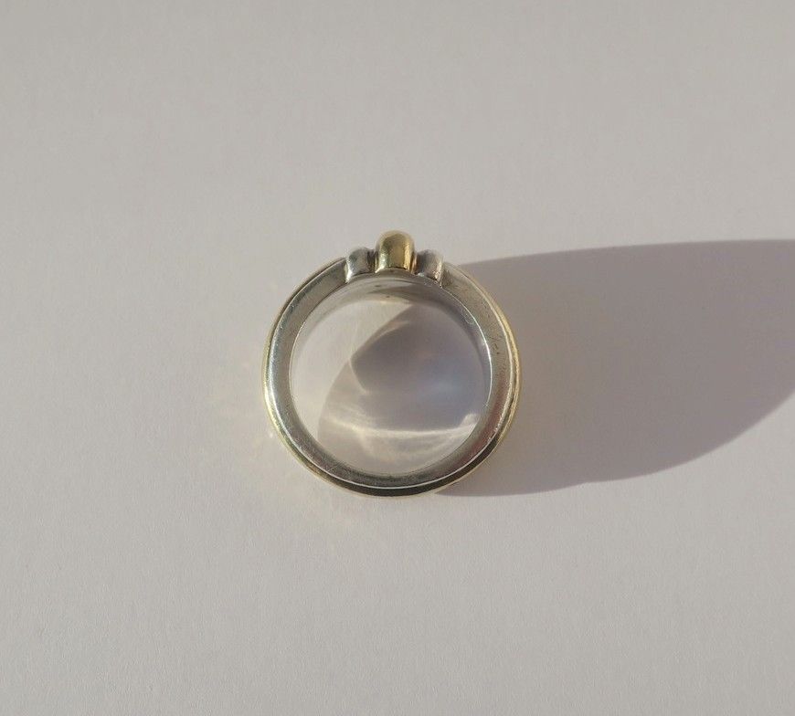 CHRISTOFLE - Bague Jonc godrons Or et Argent - Castafiore