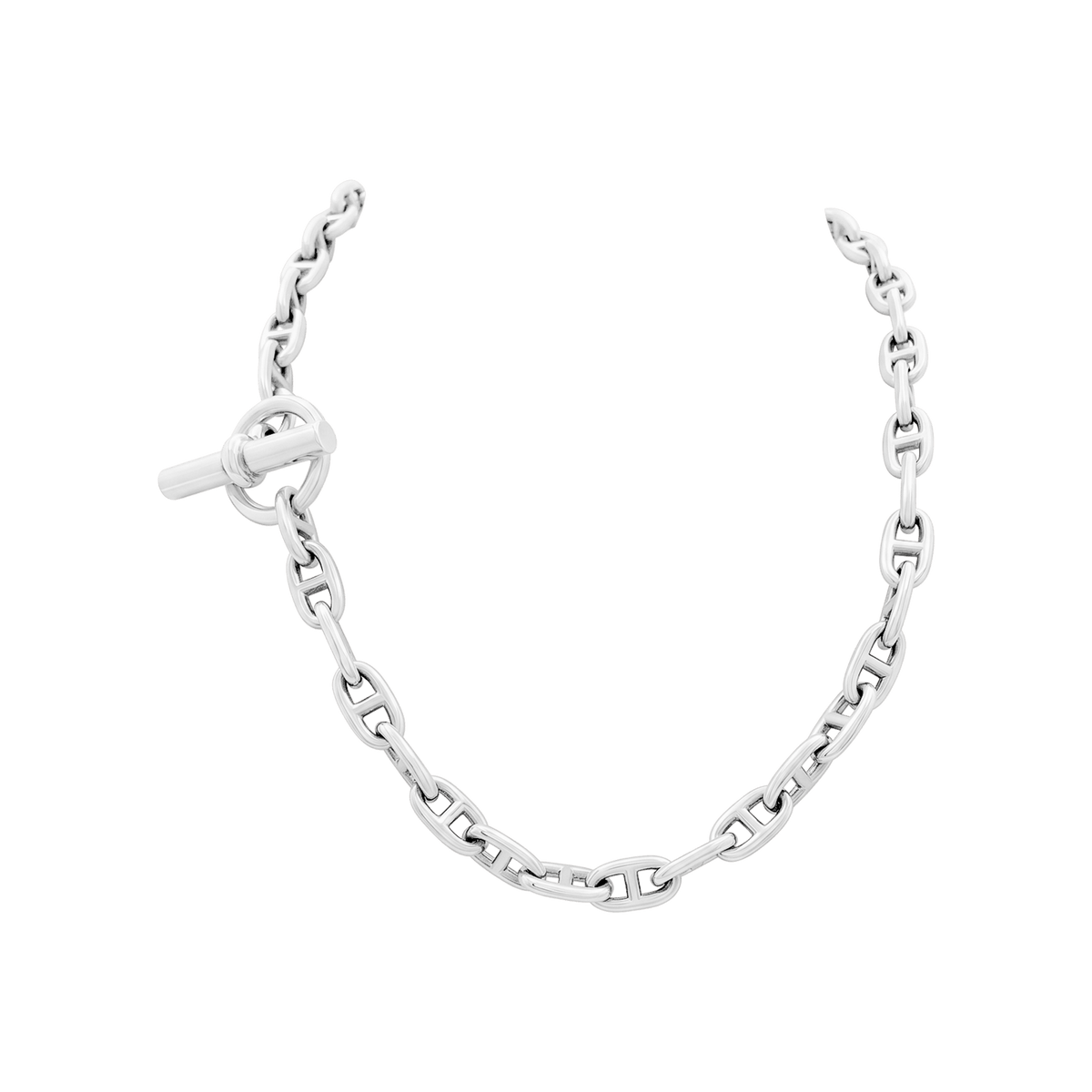 Collier Hermès "Chaîne d'ancre", en argent, petit modèle.
