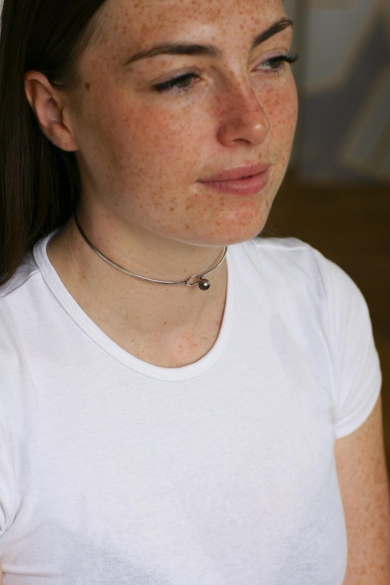 Claude Pelletier pour Fabrice Collier Rigide Argent Années 70 - Castafiore