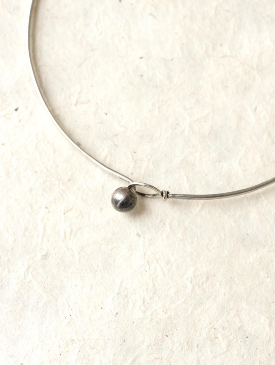 Claude Pelletier pour Fabrice Collier Rigide Argent Années 70 - Castafiore