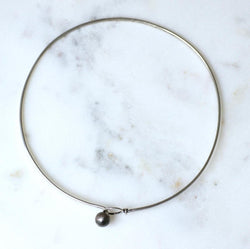 Claude Pelletier pour Fabrice Collier Rigide Argent Années 70 - Castafiore