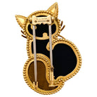 Clip VAN CLEEF & ARPELS "Lucky Animals Chat" en or jaune, oeil de tigre et onyx - Castafiore