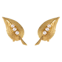 Clips d'oreilles anciens perles - Castafiore