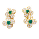 Clips Van Cleef & Arpels, "Fleurette", en or jaune, diamants et émeraudes. - Castafiore