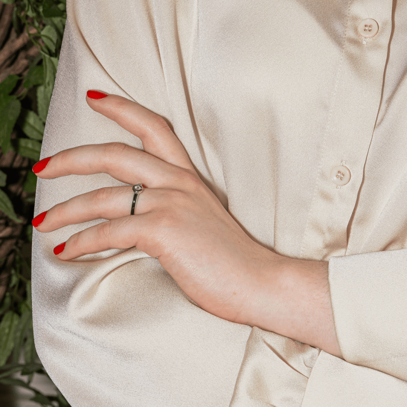Clozeau Bague Or blanc Diamant - Castafiore