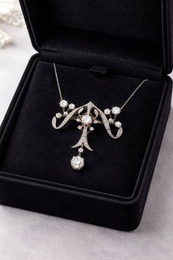 COLGANTE ANTIGUO DE DIAMANTES ESTILO ART NOUVEAU EN ORO - Castafiore