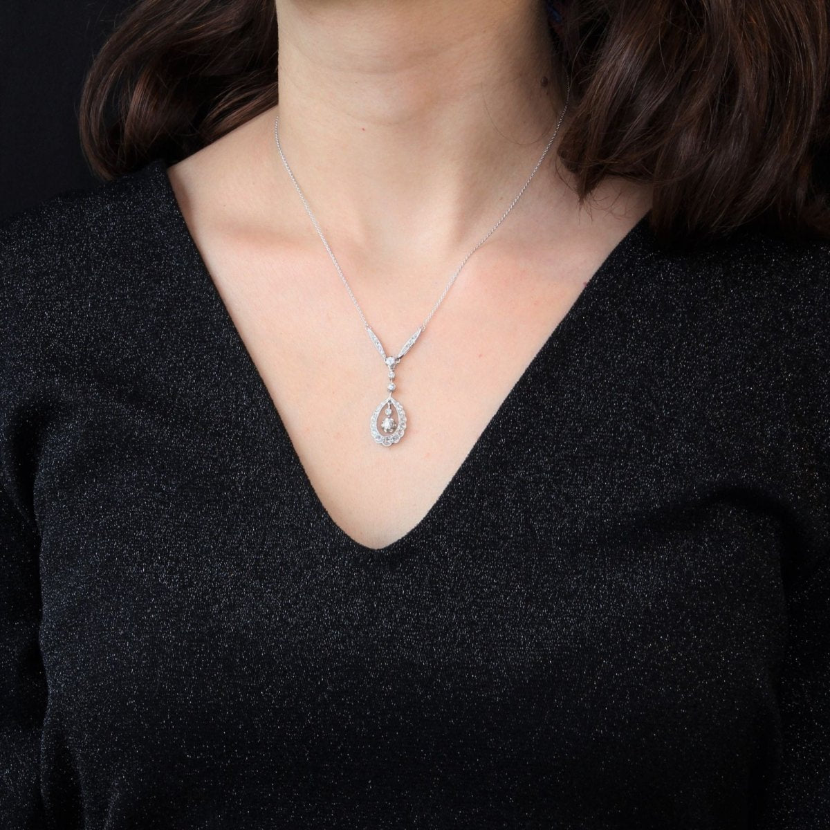 Collier ancien diamants Belle époque - Castafiore