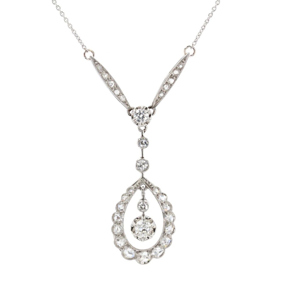 Collier ancien diamants Belle époque - Castafiore