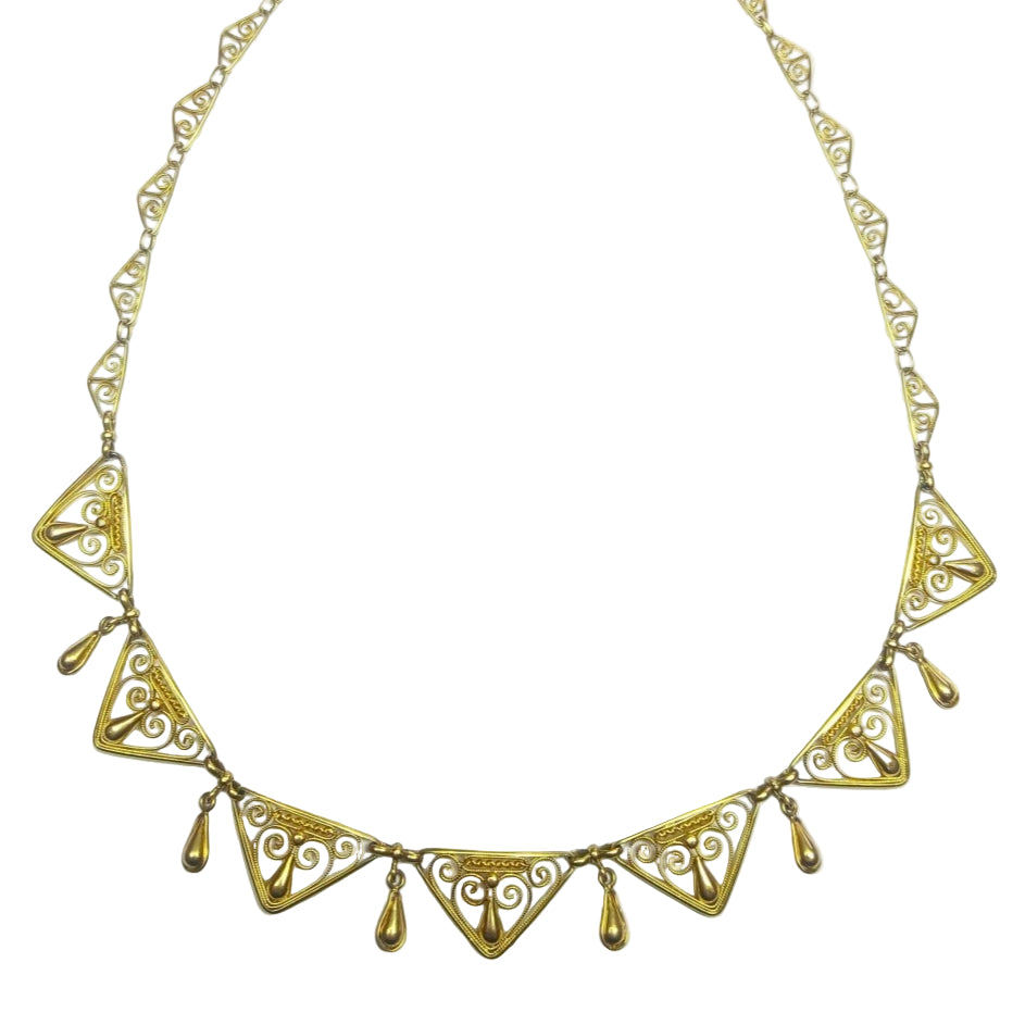 Collier ANCIEN Draperie en or jaune - Castafiore