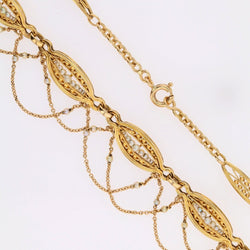 Collier ancien en or jaune et perles fines - Castafiore
