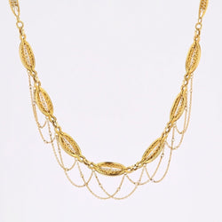 Collier ancien en or jaune et perles fines - Castafiore