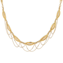 Collier ancien en or jaune et perles fines - Castafiore