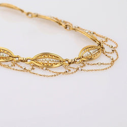 Collier ancien en or jaune et perles fines - Castafiore