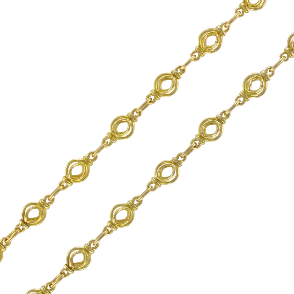 Collier ancien en or maille ronde