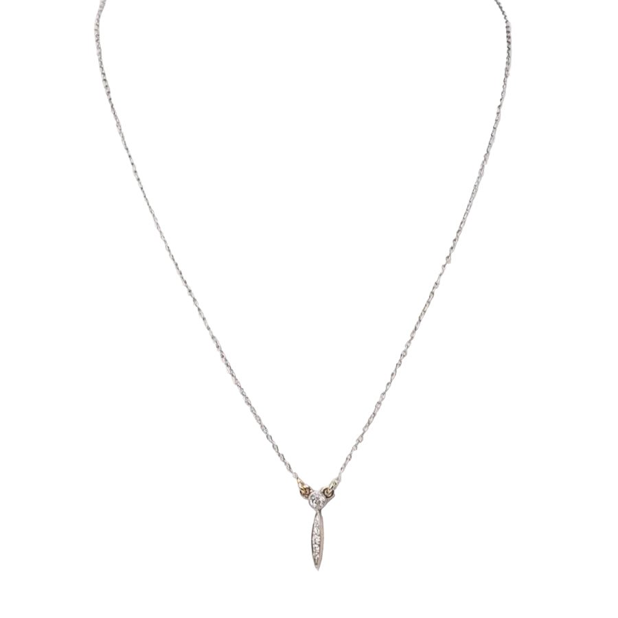 Collier ancien en or platine et diamants - Castafiore