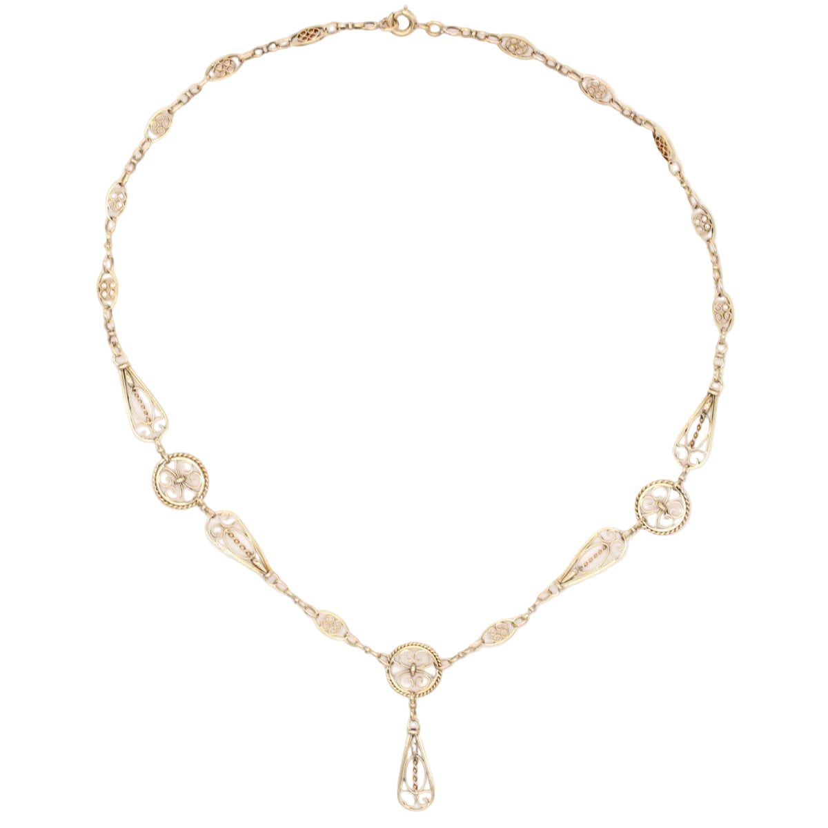 Collier ANCIEN Filigrané en or jaune - Castafiore