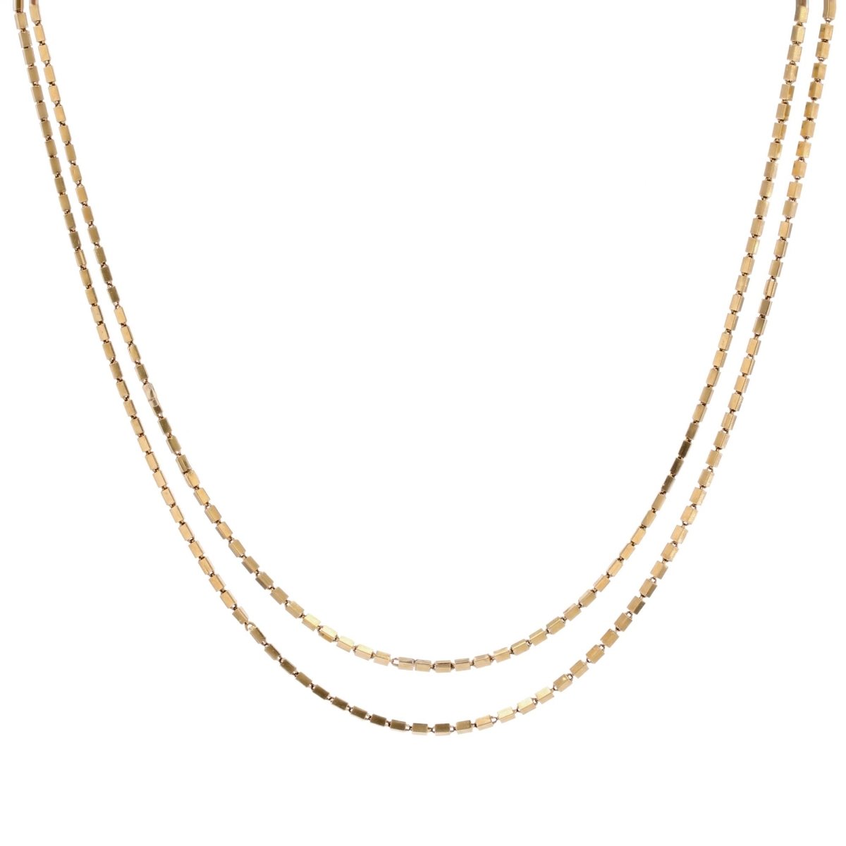 Collier ANCIEN Maille rectangulaire en or jaune - Castafiore