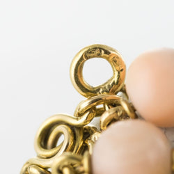 Collier ANCIEN Négligé en or jaune et corail peau d'ange - Castafiore