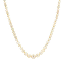 Collier ANCIEN Perles de culture en or blanc - Castafiore