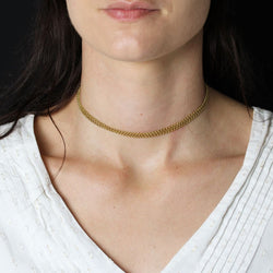 Collier ANCIEN Ras du cou 3 rangs en or jaune - Castafiore